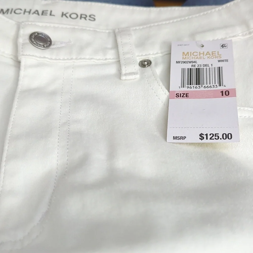 NWT Super Cute! MICHAEL KORS Womens Selma Button Hem Wide/Bootcut Jeans …